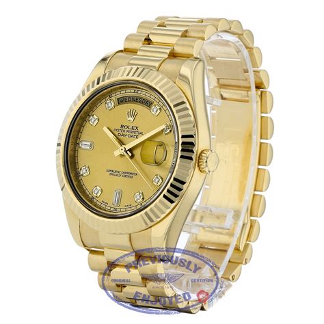 rolex day date 41mm 18k gold|Rolex Day-Date ll 218238.